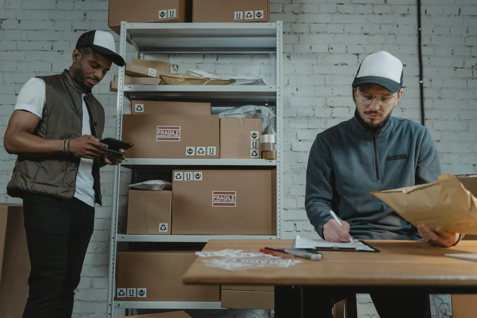 Order fulfilment and dispatch in a logistics centre